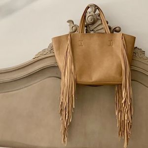 Remi & Reid vegan camel leather purse